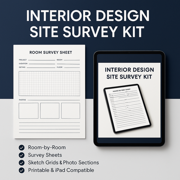 Interior Design Site Survey Kit – Printable + iPad-Friendly Templates